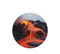 4 ambientadores colgantes para coche con fragancia a lava roja del volcán Kilauea. Incluyen un colgante para el espejo retrovisor interior. Ideales para hombres y mujeres.