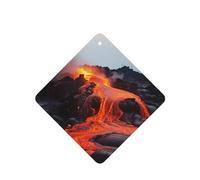 4 ambientadores colgantes para coche con fragancia a lava roja del volcán Kilauea. Incluyen un colgante para el espejo retrovisor interior. Ideales para hombres y mujeres.
