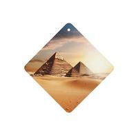 4 ambientadores colgantes para coche con fragancia a pirámide egipcia en el desierto. Incluyen tarjetas y tabletas aromáticas. Ideales para hombres y mujeres.