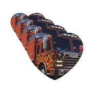 4 ambientadores colgantes para coche, con fragancia, tarjetas perfumadas, en forma de corazón, tabletas de aromaterapia, camión de bomberos, ambientador de coche para espejo interior de coche,