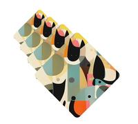 4 ambientadores colgantes para coche, tarjetas aromáticas, cuadradas, de aromaterapia, arte moderno de mediados de siglo, para gatos, para el interior del coche, colgante de espejo para el interior