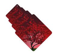 4 ambientadores colgantes para coche, tarjetas aromáticas de fragancia, tabletas cuadradas de aromaterapia para coche, ambientador de coche con flor de cerezo rojo, para espejo interior de coche,