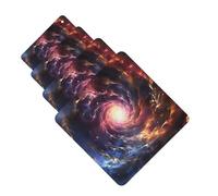 4 ambientadores colgantes para coche, tarjetas aromáticas de fragancia, tabletas cuadradas de aromaterapia, ambientador de coche para tormenta cósmica para el interior del coche, colgante de espejo