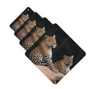 4 ambientadores colgantes para coche, tarjetas aromáticas de fragancia, tabletas cuadradas de aromaterapia para coche, leopardo africano sobre roca, ambientador de coche para espejo interior de coche,