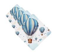 4 ambientadores colgantes para coche, tarjetas aromáticas de fragancia, tabletas cuadradas de aromaterapia para coche, globo de aire caliente, ambientador de coche para interior de coche, colgante de