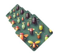 4 ambientadores colgantes para coche, tarjetas aromáticas de fragancia, tabletas cuadradas de aromaterapia para coche, ambientador de coche Atlas para el interior del coche, colgante de espejo para