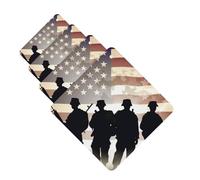 4 ambientadores colgantes para coche, tarjetas aromáticas de fragancia, tabletas cuadradas de aromaterapia para coche, día de las fuerzas armadas, ambientador de coche con patrón americano para el