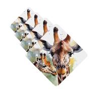 4 ambientadores colgantes para coche, tarjetas aromáticas de fragancia, tabletas cuadradas de aromaterapia para coche, acuarela, ciervo, jirafa, ambientador de coche para espejo interior de coche,