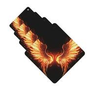 4 ambientadores colgantes para coche, tarjetas aromáticas de fragancia, tabletas cuadradas de aromaterapia, alas de ángulo de fuego, ambientador de coche para espejo interior de coche, colgante de