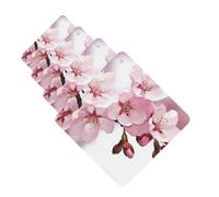 4 ambientadores colgantes para coche, tarjetas aromáticas de fragancia, tabletas cuadradas de aromaterapia para coche, ambientador de coche en flor de cerezo, para espejo interior de coche, colgante