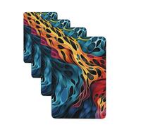 4 ambientadores colgantes para coche, tarjetas aromáticas de fragancia, tabletas rectangulares de aromaterapia para coche, con estampado de leopardo y arcoíris, para el interior del coche, regalo