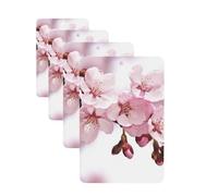 4 ambientadores colgantes para coche, tarjetas aromáticas de fragancia, tabletas rectangulares de aromaterapia para coche, ambientador de coche en flor de cerezo, para espejo interior de coche,