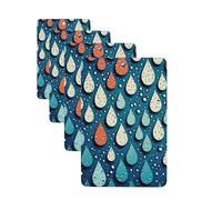 4 ambientadores colgantes para coche, tarjetas aromáticas de fragancia, tabletas rectangulares de aromaterapia para coche, gotas de agua, puntos, ambientador de coche para espejo interior de coche,