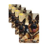 4 ambientadores colgantes para coche, tarjetas aromáticas de fragancia, tabletas rectangulares de aromaterapia para coche, pastor alemán, ambientador de coche para el interior del coche, colgante de