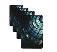 4 ambientadores colgantes para coche, tarjetas aromáticas de fragancia, tabletas rectangulares de aromaterapia para coche, con curva, de cristal, para el interior del coche, regalo