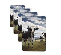 4 ambientadores colgantes para coche, tarjetas aromáticas de fragancia, tabletas rectangulares de aromaterapia para coche, fotos de vacas de granja, ambientador de coche para espejo interior de coche,