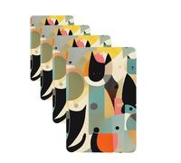 4 ambientadores colgantes para coche, tarjetas aromáticas de fragancia, tabletas rectangulares de aromaterapia para coche, arte moderno de mediados de siglo, ambientador de coche para el interior del