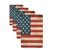 4 ambientadores colgantes para coche, tarjetas aromáticas de fragancia, tabletas rectangulares de aromaterapia para coche, con bandera de Estados Unidos, ambientador de coche para interior de coche,