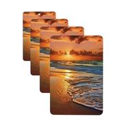 4 ambientadores colgantes para coche, tarjetas aromáticas de fragancia, tabletas rectangulares de aromaterapia para coche, playa, mar, agua, ambientador de coche, para el interior del coche, colgante