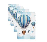 4 ambientadores colgantes para coche, tarjetas aromáticas de fragancia, tabletas rectangulares de aromaterapia para coche, globo de aire caliente, ambientador de coche para interior de coche, colgante