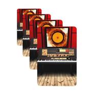 4 ambientadores colgantes para coche, tarjetas aromáticas, rectangulares, aromaterapia, tabletas, estudio de música, ambientador de coche, para espejo interior, regalo