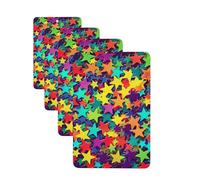 4 ambientadores colgantes para coche, tarjetas aromáticas, rectangulares, aromaterapia, tabletas, muchas estrellas, ambientador de coche para el interior del coche, colgante de espejo