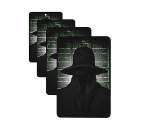 4 ambientadores colgantes para coche, tarjetas aromáticas, rectangulares, tabletas de aromaterapia para coche, sombrero negro, lado oscuro, ambientador de coche para espejo interior de coche, colgante