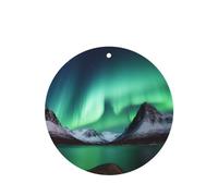 4 ambientadores colgantes para coche, tarjetas aromáticas y tabletas perfumadas con aroma a aurora boreal. Ambientador colgante para espejo retrovisor interior, para hombre y mujer.