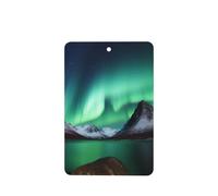 4 ambientadores colgantes para coche, tarjetas aromáticas y tabletas perfumadas con aroma a aurora boreal. Ambientador colgante para espejo retrovisor interior, para hombre y mujer.