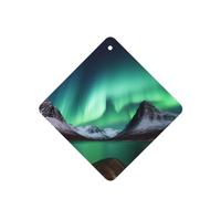 4 ambientadores colgantes para coche, tarjetas aromáticas y tabletas perfumadas con aroma a aurora boreal. Ambientador colgante para espejo retrovisor interior, para hombre y mujer.