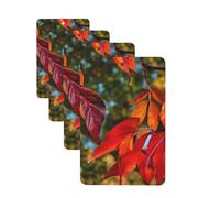 4 ambientadores colgantes para coche, tarjetas con aroma a hojas y frutas rojas de otoño, de larga duración, para hombres y mujeres.
