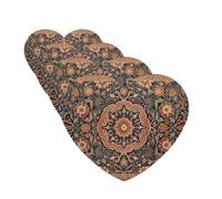 4 ambientadores colgantes para coche, tarjetas perfumadas con forma de corazón, tabletas de aromaterapia para coche, arte orientalista antiguo, ambientador de coche para espejo interior de coche,