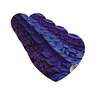 4 ambientadores colgantes para coche, tarjetas perfumadas con forma de corazón, tabletas de aromaterapia para coche, fondo morado, elementos abstractos, ambientador de coche para el interior del