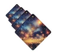 4 ambientadores colgantes para coche, tarjetas perfumadas, cuadradas, aromaterapia, fuegos artificiales, ambientadores nocturnos, para espejo interior, regalo
