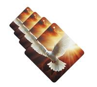 4 ambientadores colgantes para coche, tarjetas perfumadas, cuadradas, aromaterapia, paloma, sol, arte, para espejo interior, regalo