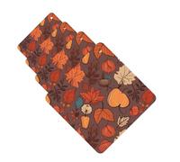 4 ambientadores colgantes para coche, tarjetas perfumadas, cuadradas, aromaterapia, pastillas de aromaterapia, ambientador de otoño para el interior del coche, colgante de espejo para regalo