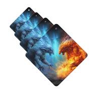 4 ambientadores colgantes para coche, tarjetas perfumadas, cuadradas, aromaterapia, tabletas de fuego contra hielo, para espejo interior, regalo