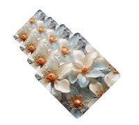4 ambientadores colgantes para coche, tarjetas perfumadas, cuadradas, aromaterapia, tabletas, flores, arte abstracto, ambientador de coche para el interior del coche, colgante de espejo
