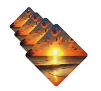 4 ambientadores colgantes para coche, tarjetas perfumadas, cuadradas, aromaterapia, tabletas, playa, amanecer, para el interior del coche, colgante, regalo