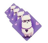 4 ambientadores colgantes para coche, tarjetas perfumadas, cuadradas, para aromaterapia, tabletas de amor, alpaca, morado, para espejo interior, regalo