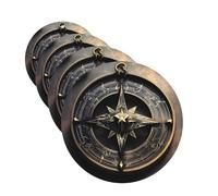 4 ambientadores colgantes para coche, tarjetas perfumadas de fragancia, forma redonda, tabletas de aromaterapia para coche, diseño mágico, runas nórdicas, brújula, ambientador de coche para espejo