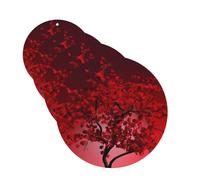 4 ambientadores colgantes para coche, tarjetas perfumadas de fragancia, forma redonda, tabletas de aromaterapia para coche, ambientador de coche con flor de cerezo rojo, para espejo interior de coche,