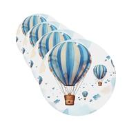 4 ambientadores colgantes para coche, tarjetas perfumadas de fragancia, forma redonda, tabletas de aromaterapia para coche, globo de aire caliente, ambientador de coche para interior de coche,