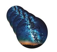 4 ambientadores colgantes para coche, tarjetas perfumadas de fragancia, forma redonda, tabletas de aromaterapia llenas de estrellas, ambientador de coche para interior de coche, colgante de espejo