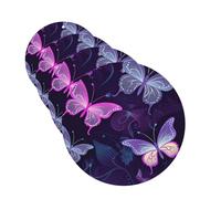 4 ambientadores colgantes para coche, tarjetas perfumadas de fragancia, forma redonda, tabletas de aromaterapia para coche, mariposa morada, para espejo interior, regalo