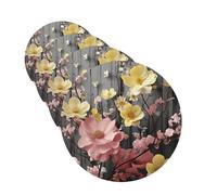 4 ambientadores colgantes para coche, tarjetas perfumadas de fragancia, forma redonda, tabletas de aromaterapia para coche, arte de pared, ambientador de coche para interior de coche, colgante de
