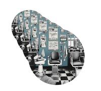 4 ambientadores colgantes para coche, tarjetas perfumadas de fragancia, forma redonda, tabletas de aromaterapia para coche, barbería, ambientador de coche para espejo interior de coche, colgante de