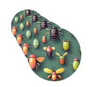 4 ambientadores colgantes para coche, tarjetas perfumadas de fragancia, forma redonda, tabletas de aromaterapia, insectos, atlas, para espejo interior, regalo