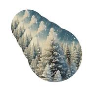 4 ambientadores colgantes para coche, tarjetas perfumadas de fragancia, forma redonda, tabletas de aromaterapia para coche, nieve, país de las maravillas, pino, Navidad, ambientador de coche para el