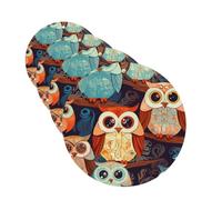 4 ambientadores colgantes para coche, tarjetas perfumadas, forma redonda, aromaterapia, tabletas, anime, búho, ambientador de coche, para espejo interior, regalo